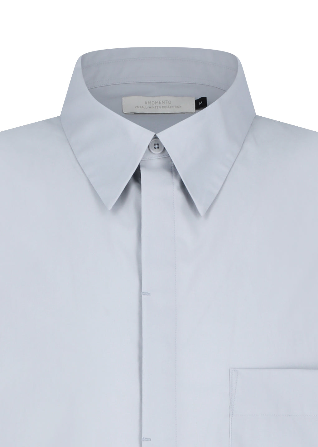 square pocket oversized shirts, light blue