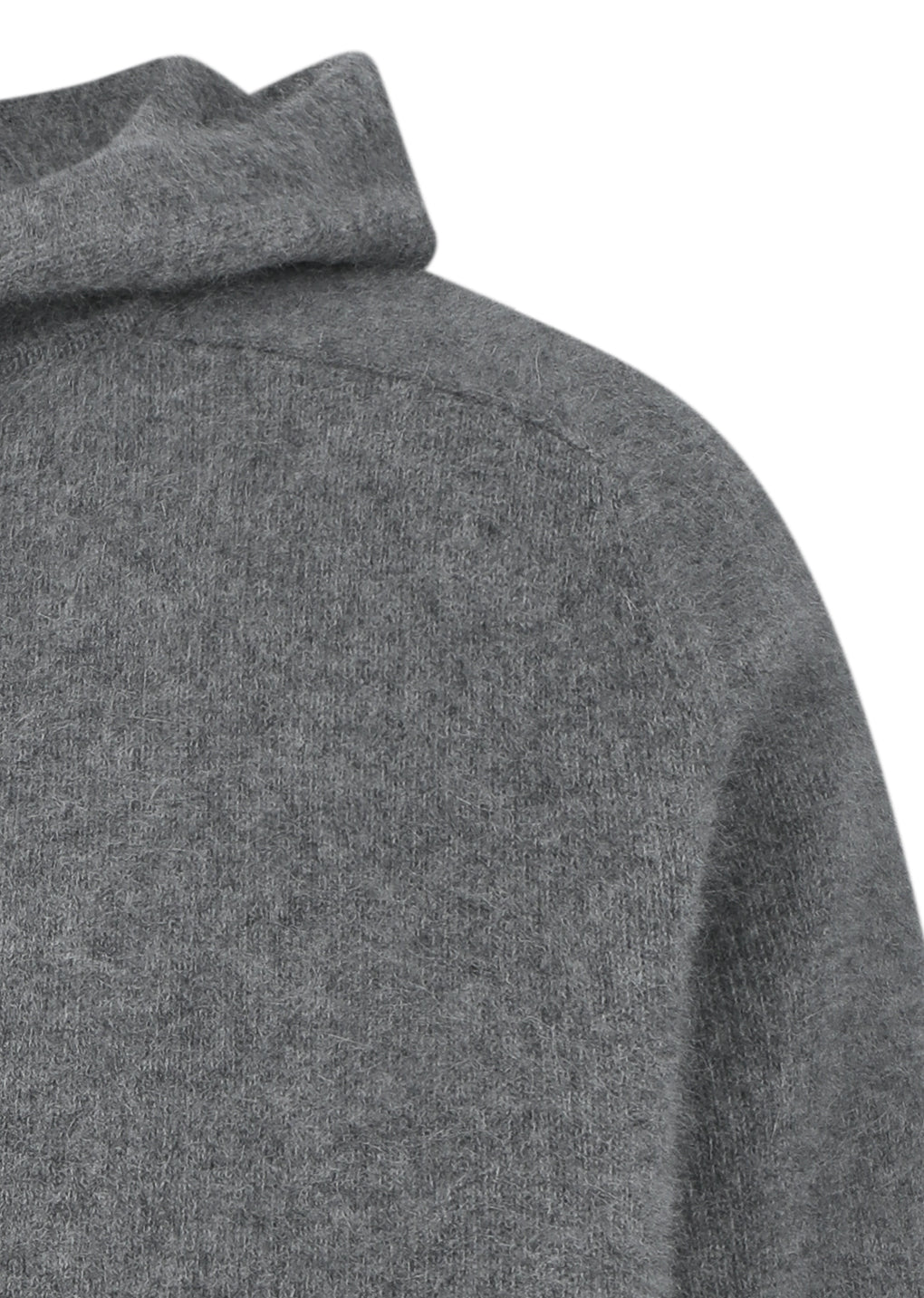 racoon hoodie knit, charcoal