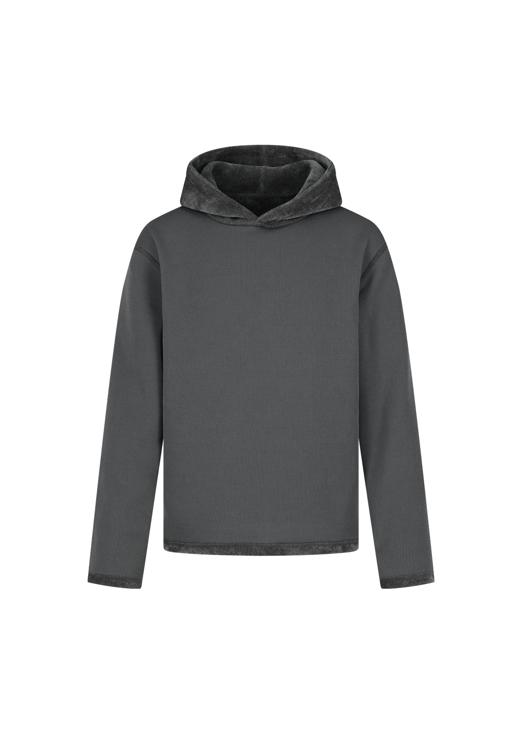 velvet reversible hoodie, grey