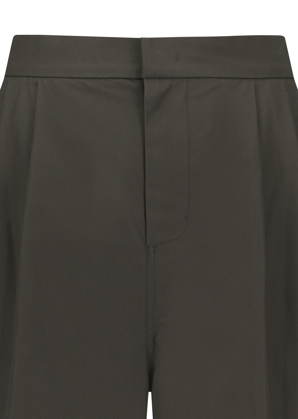 two tuck wide shorts, brown