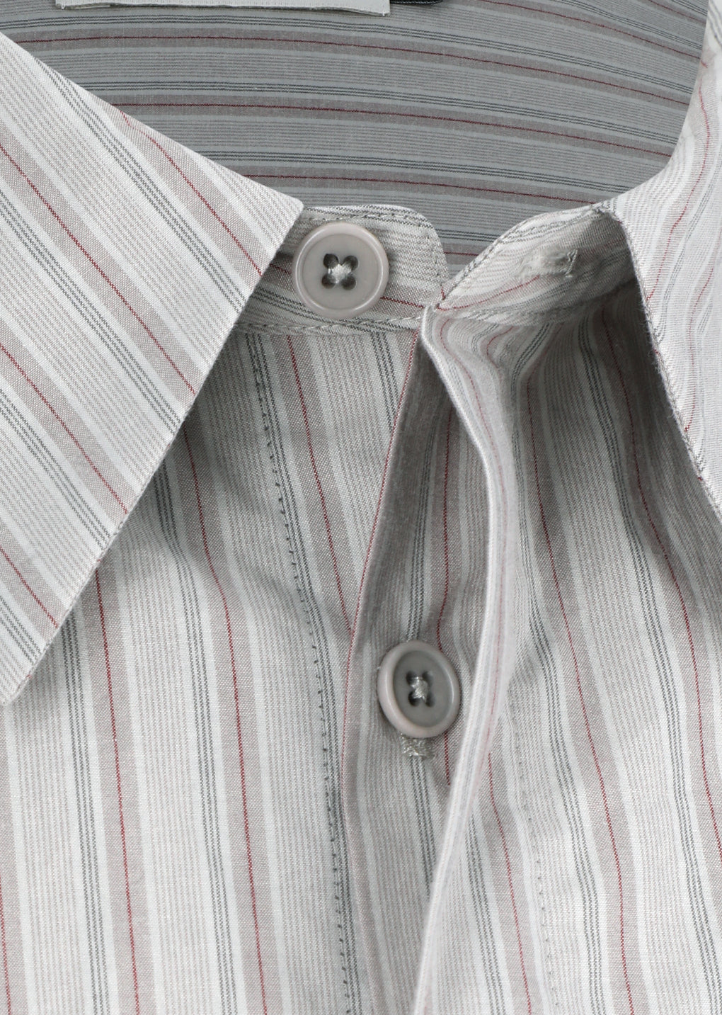 stripe square pocket oversized shirts, grey