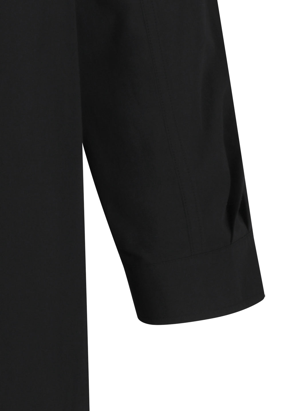 neck shirring oversized shirts, black