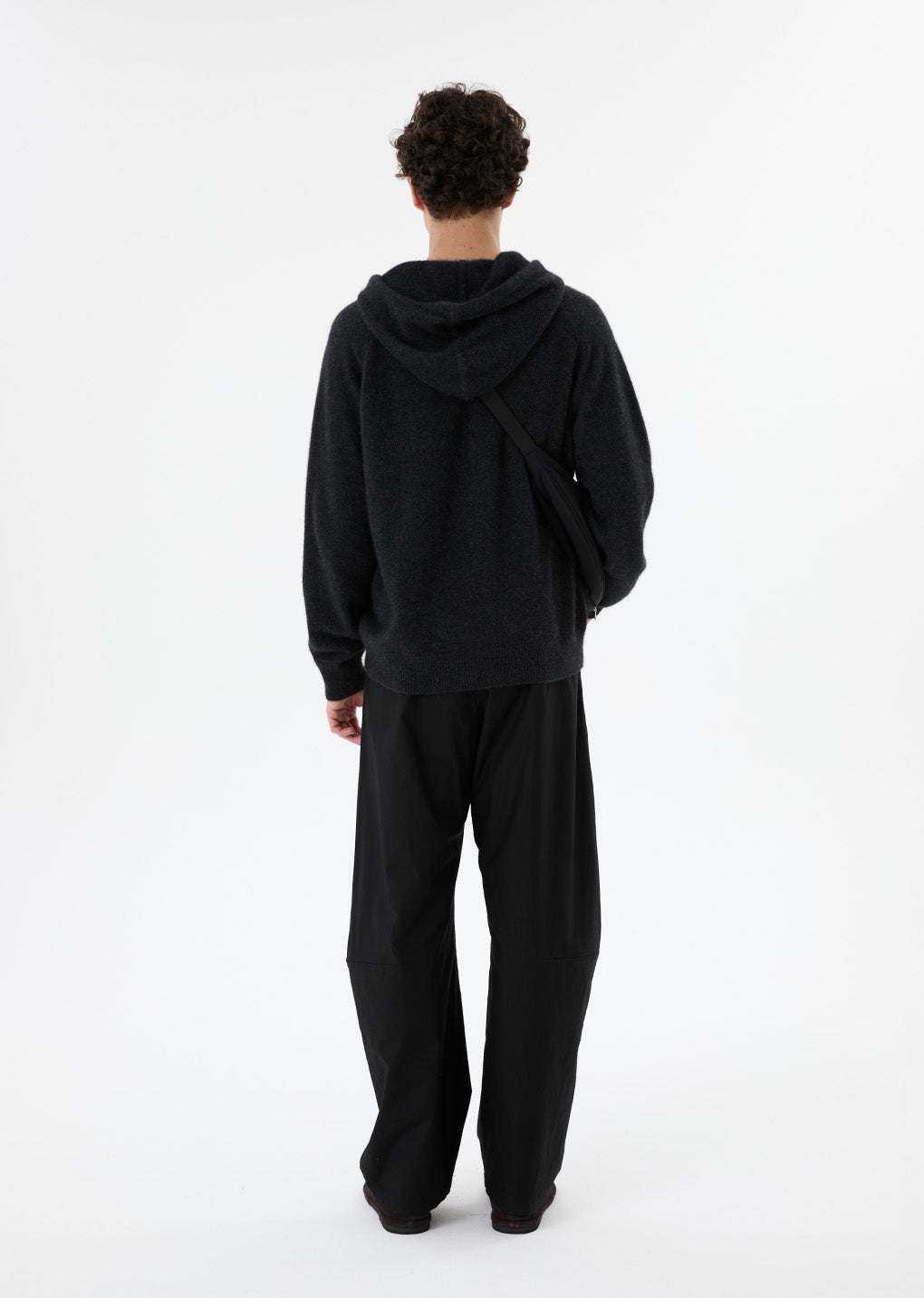 racoon hoodie knit, dark grey