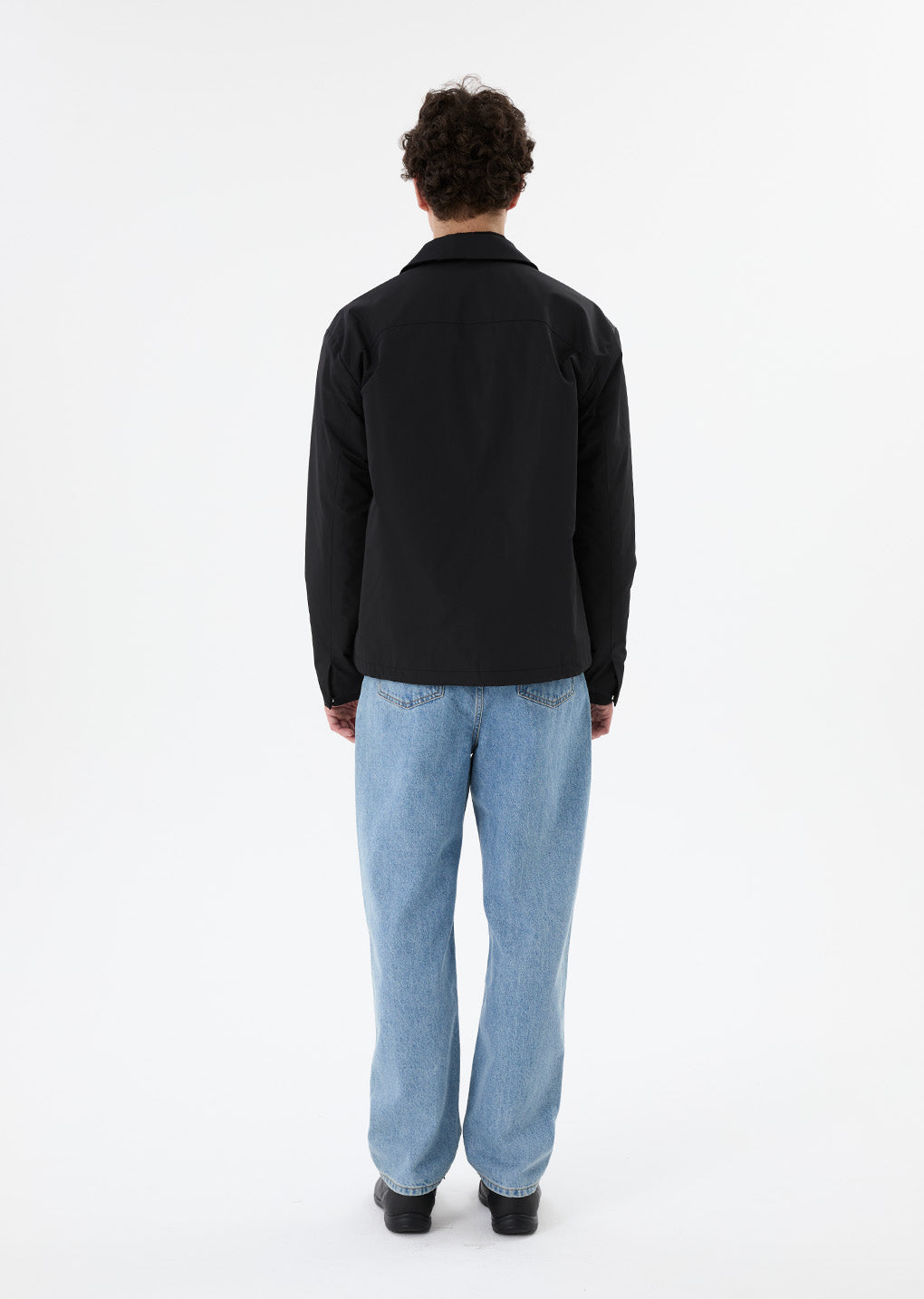 taffeta padded jumper, black