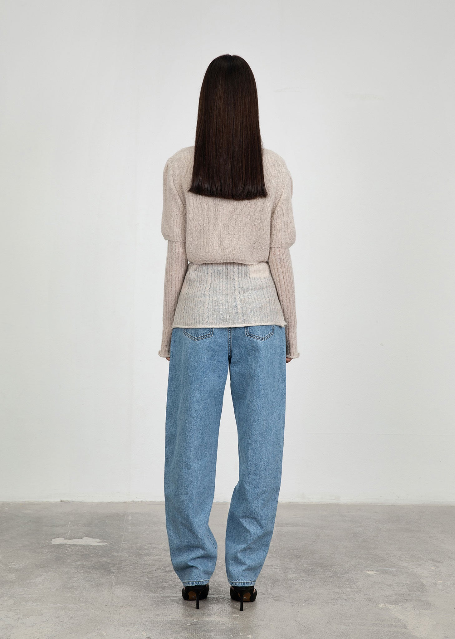 SHEER TURTLE NECK PULLOVER (2 COLORS)