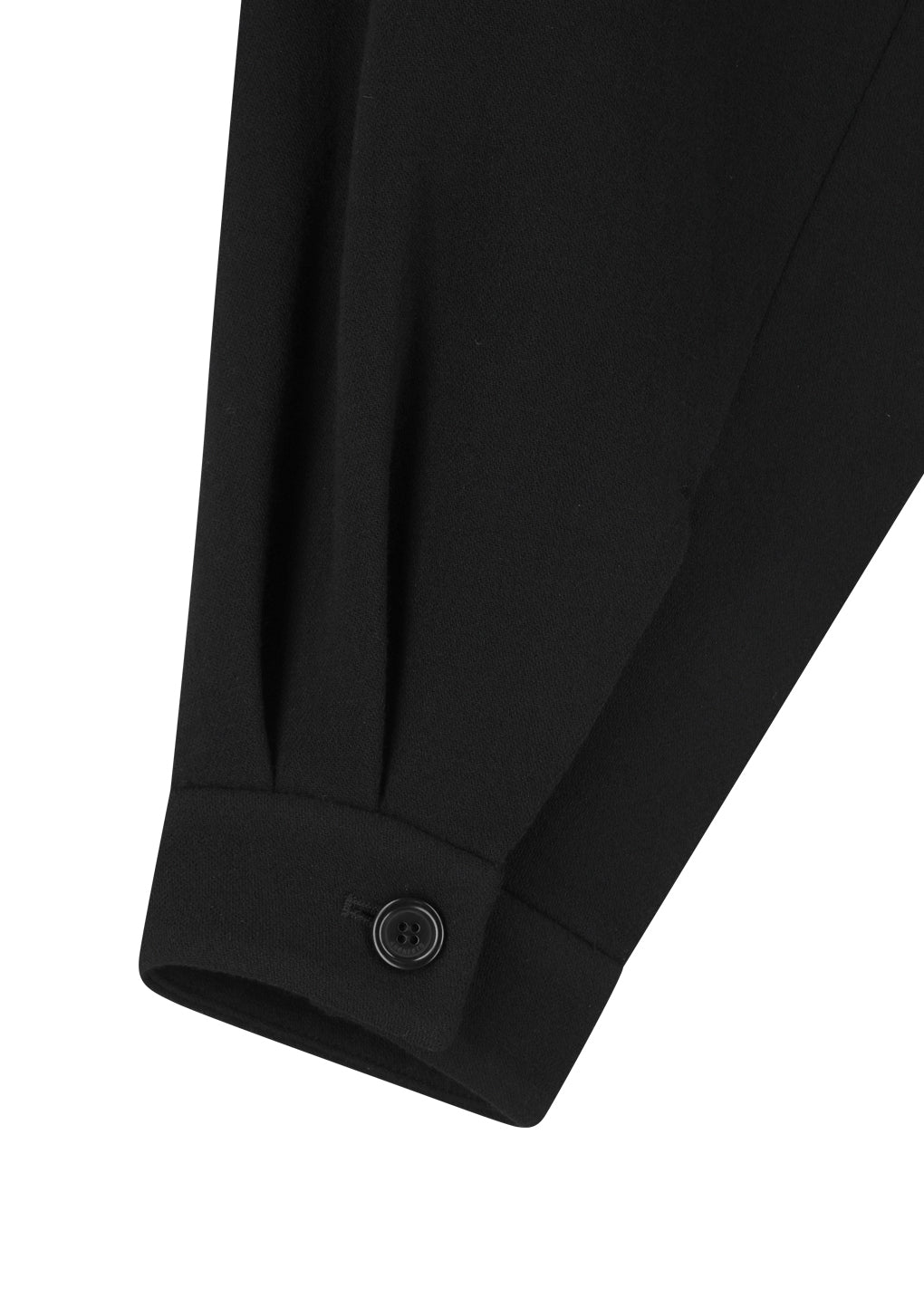 wool crop jacket, black