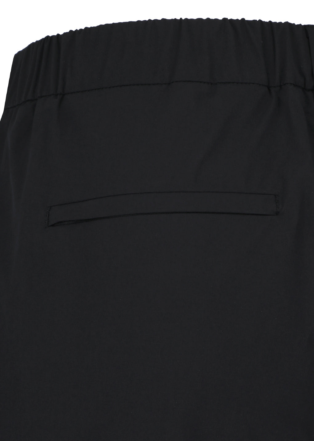 curved zip banding pants, black