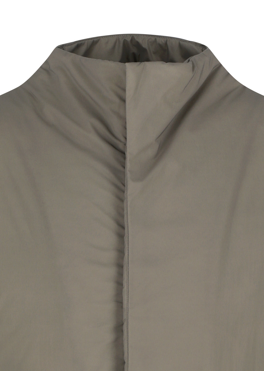 sheer nylon padded vest, grey