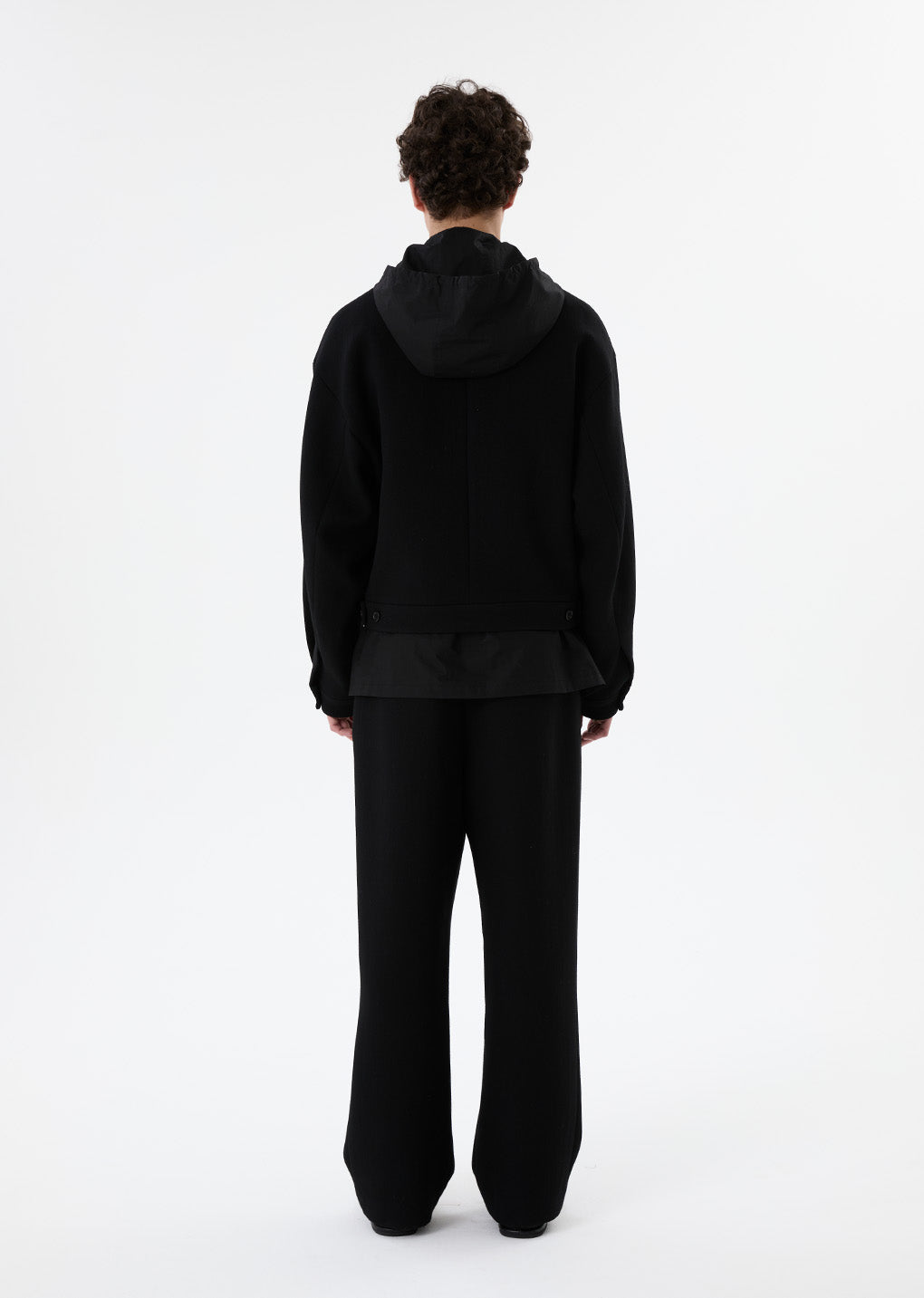wool martin pants, black