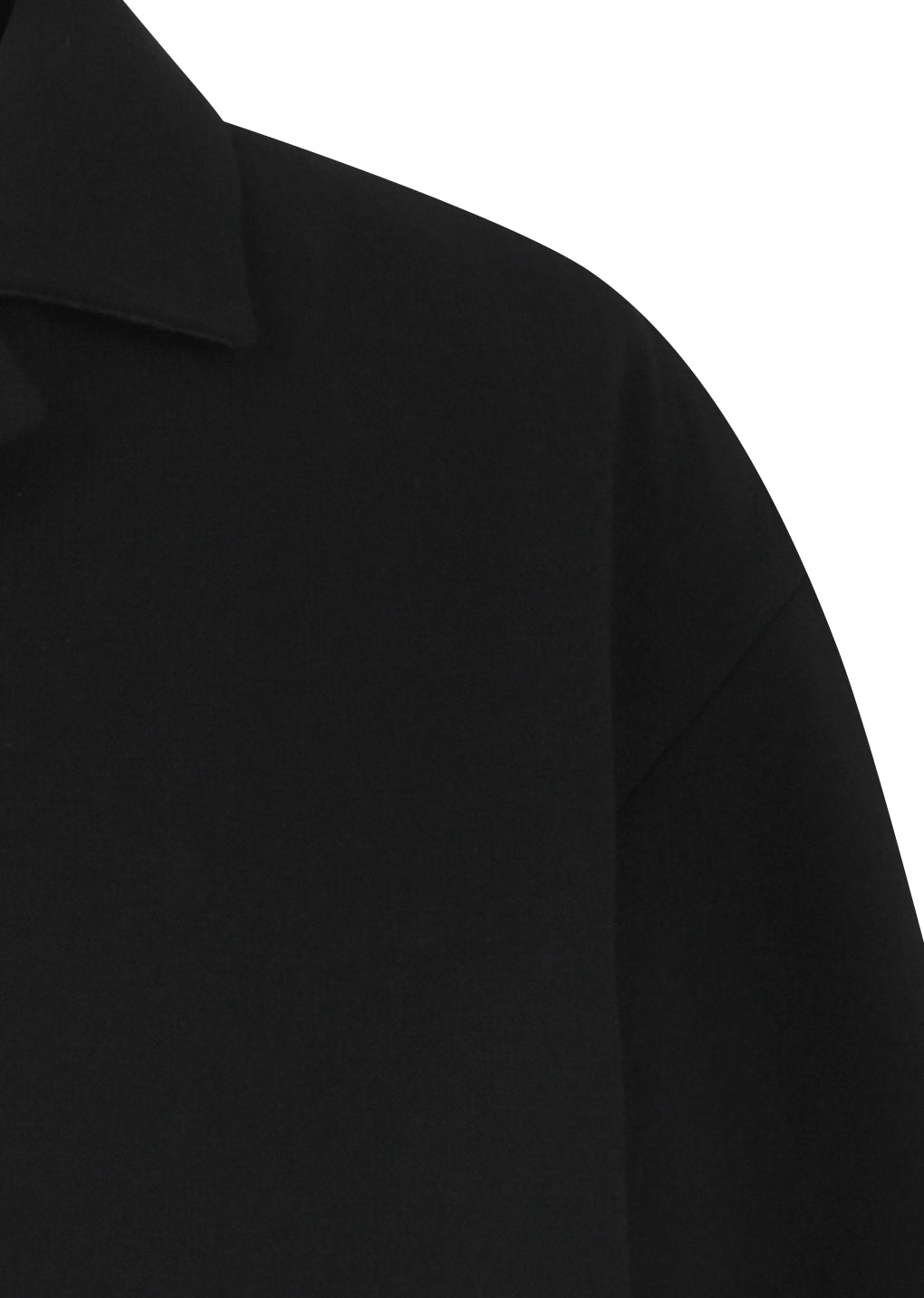 wool crop jacket, black