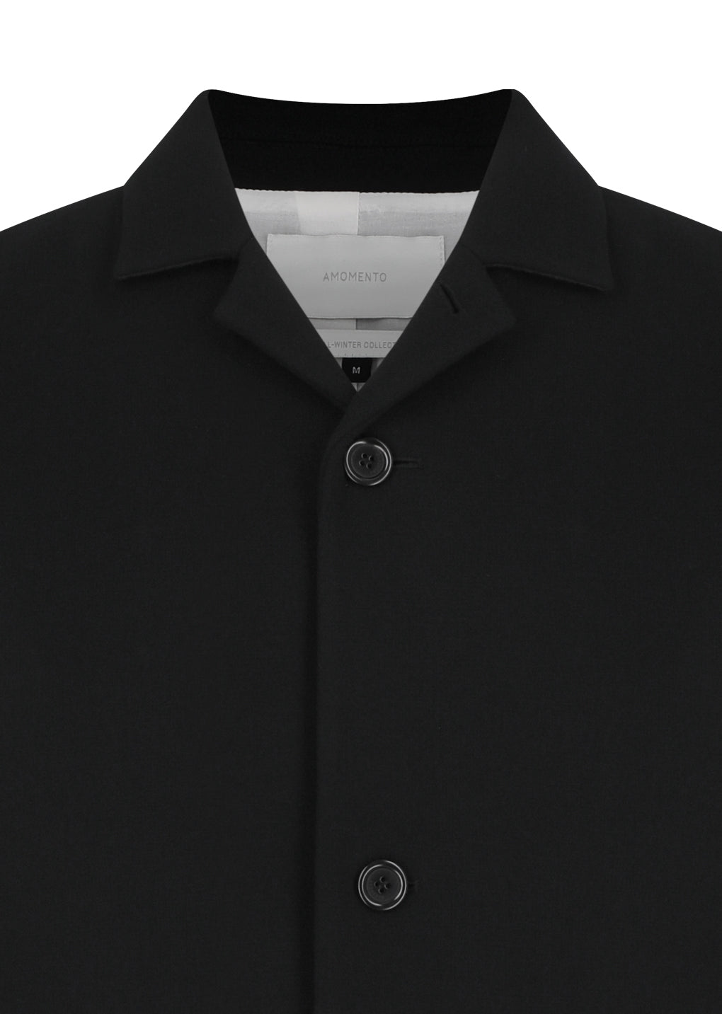 wool crop jacket, black