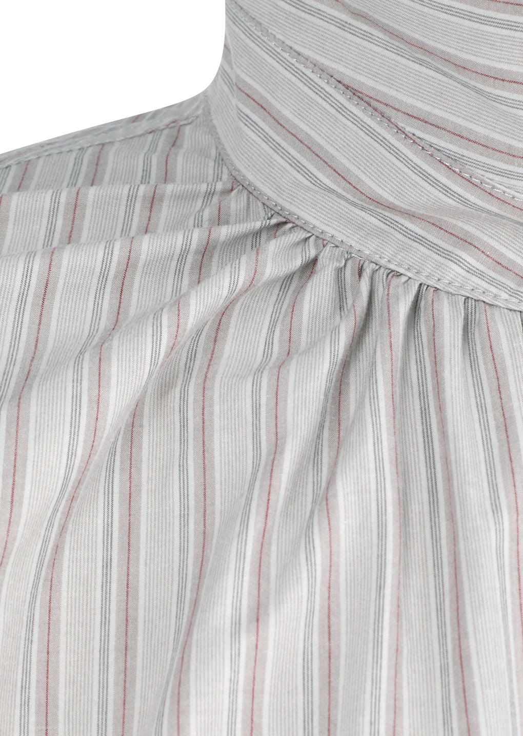 stripe shirring oversized shirts, grey