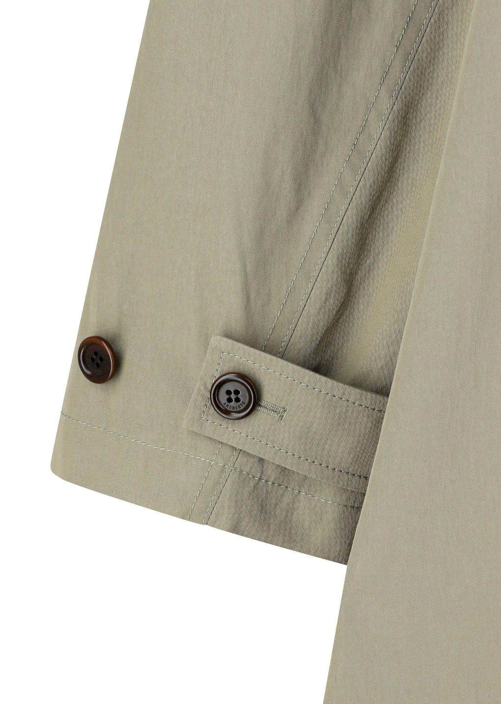 cotton nylon shirring coat, khaki
