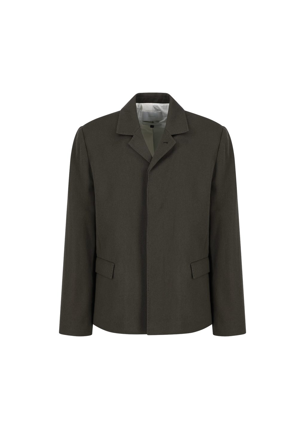 single breasted wool jacket, brown