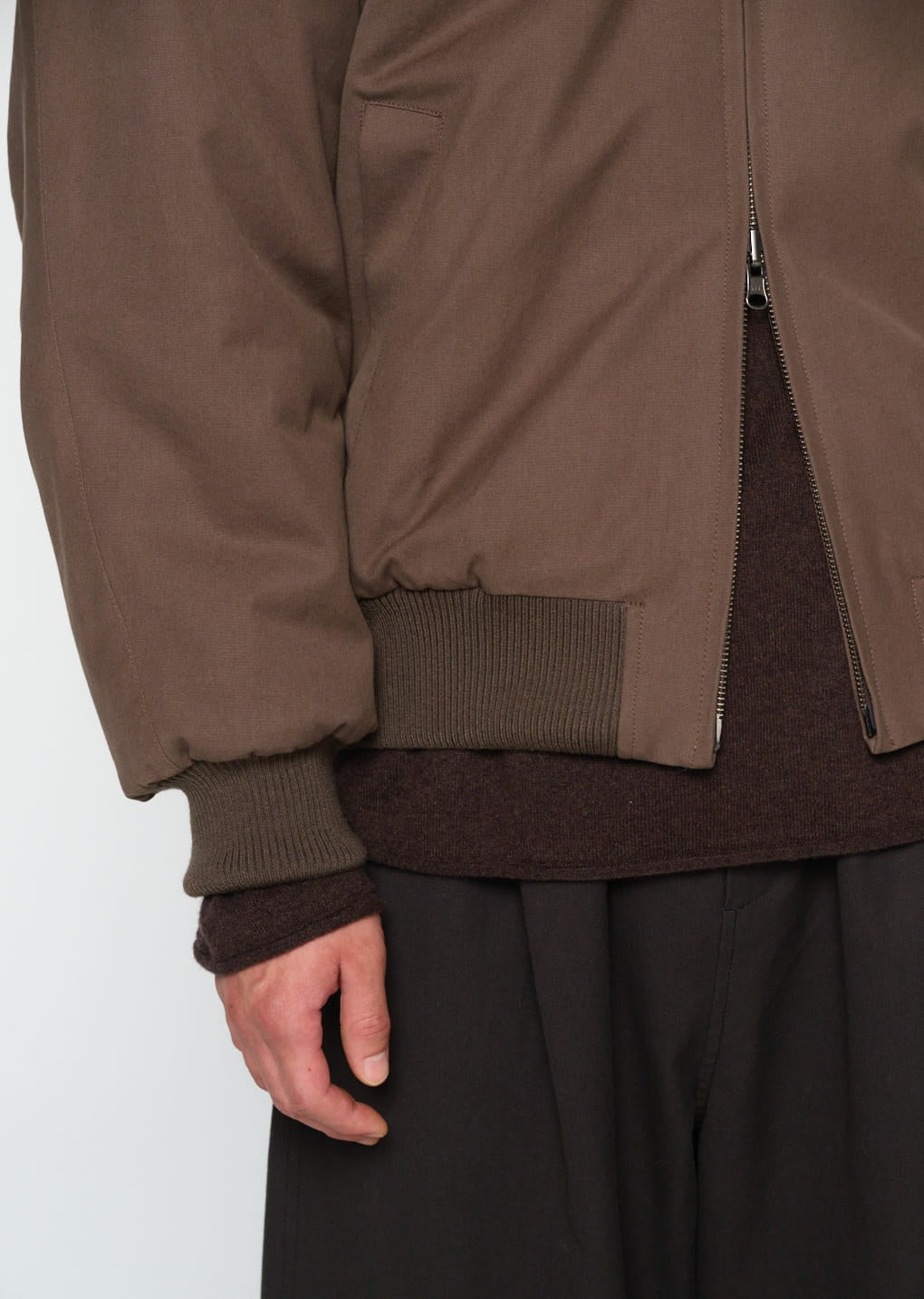 cotton reversible shearling jumper, brown