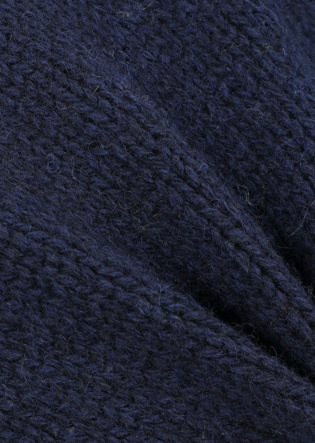 shetland wool v-neck knit, navy