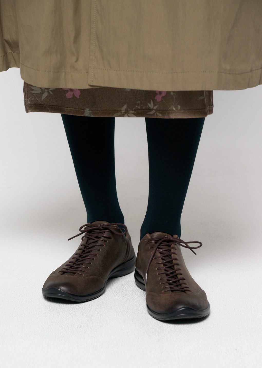 vibram lace-up sneakers, dark brown