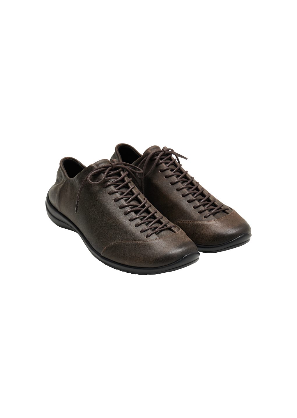 vibram lace-up sneakers, dark brown