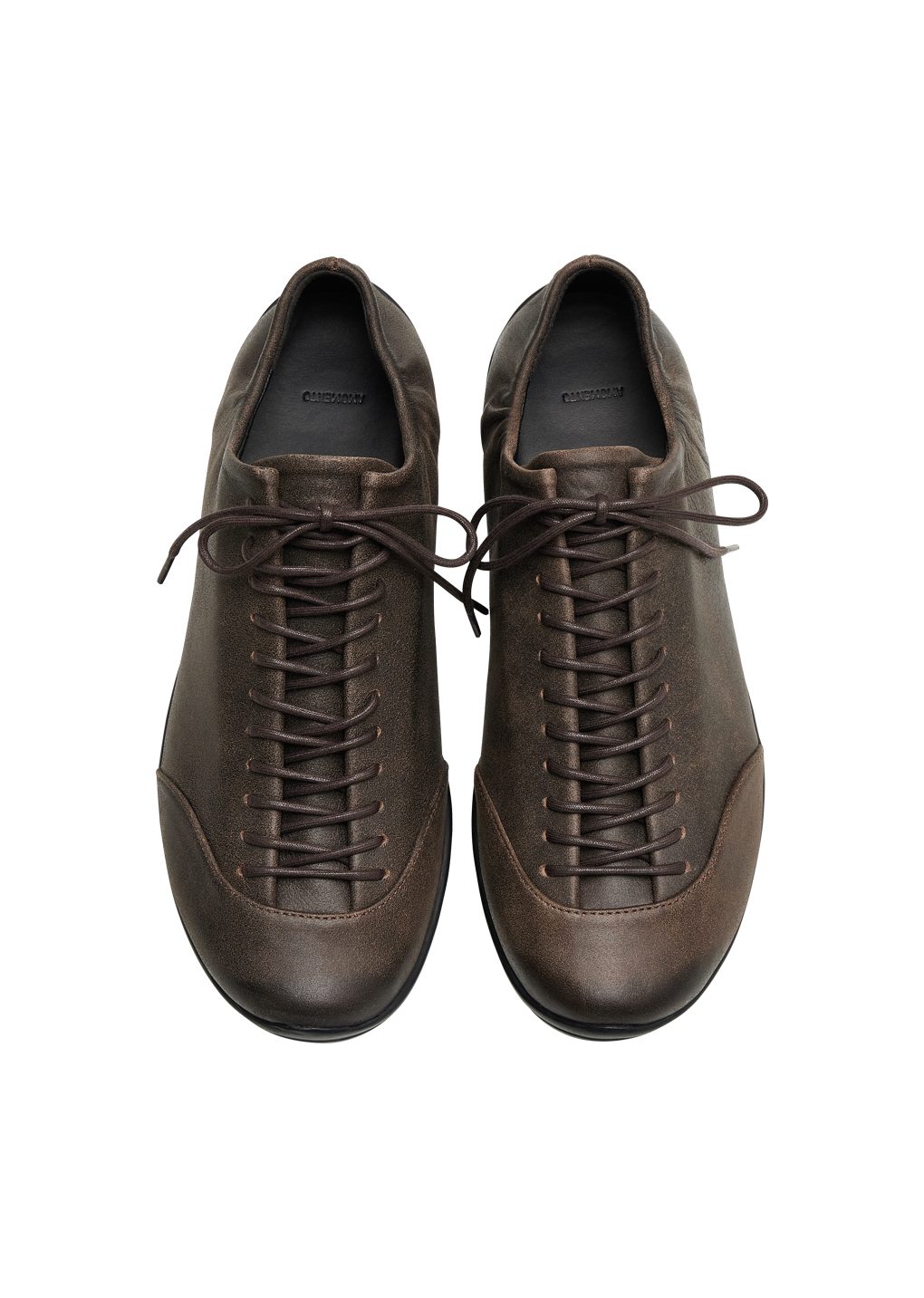 vibram lace-up sneakers, dark brown