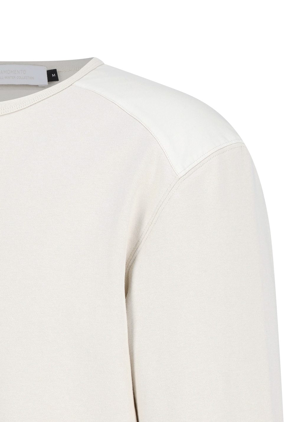 henley neck long sleeve, ivory
