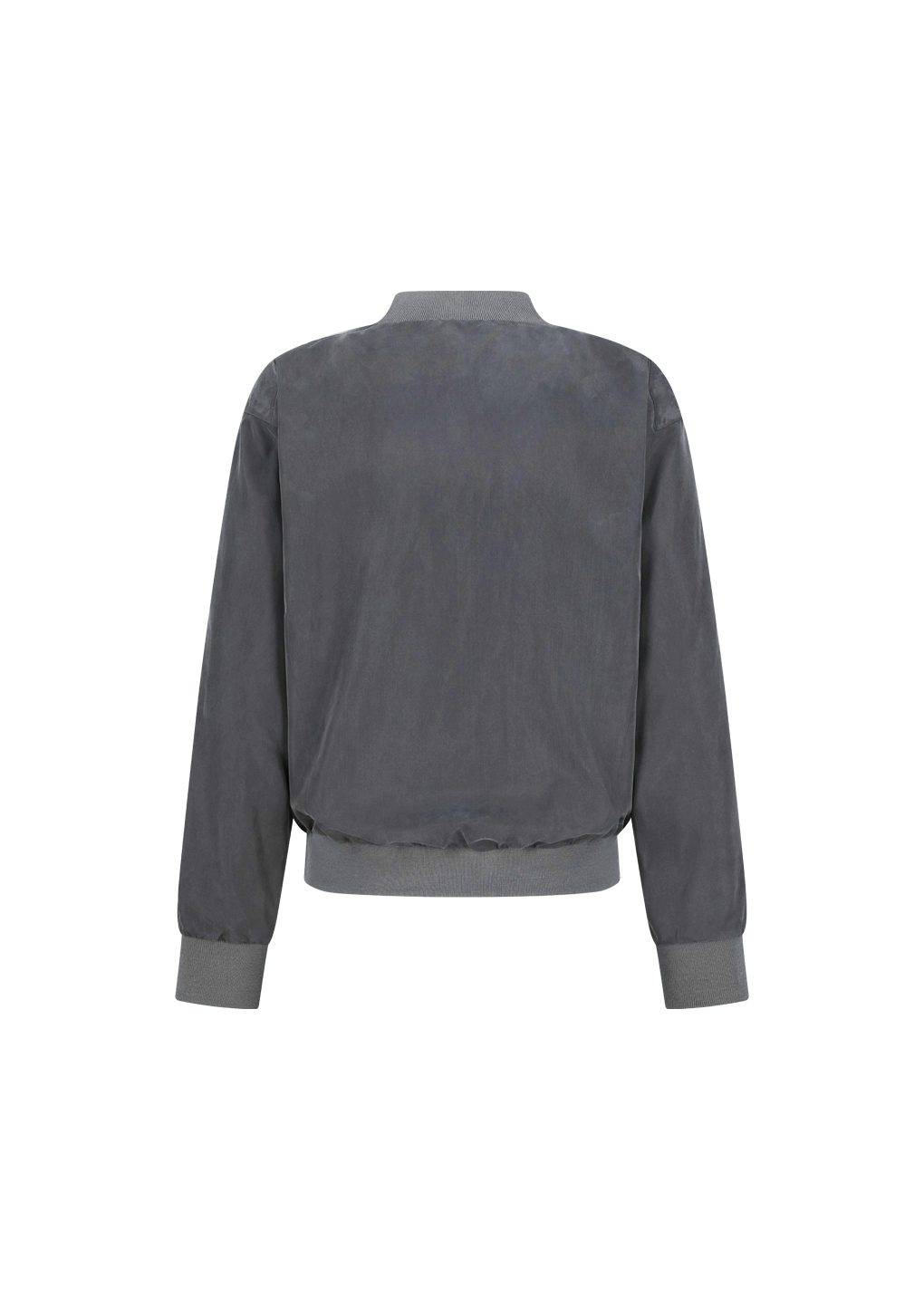 cupro ribbed pullover, grey