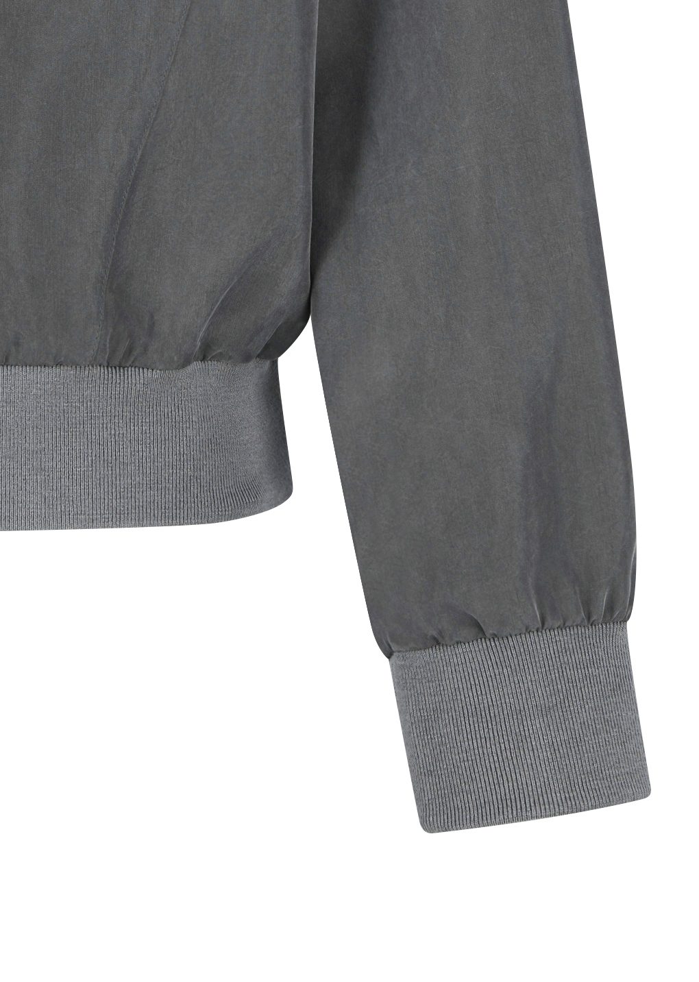 cupro ribbed pullover, grey