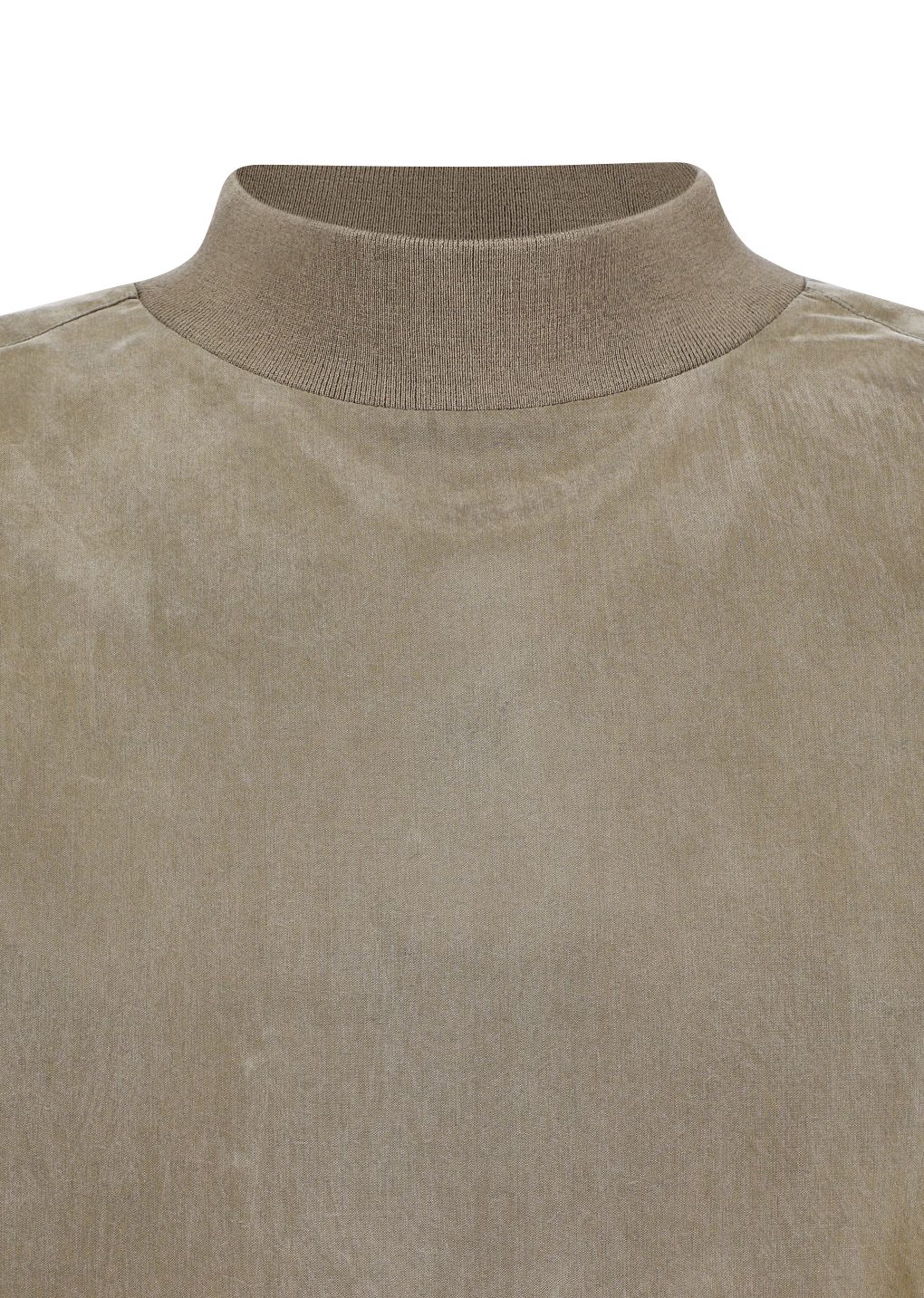 cupro ribbed pullover, khaki