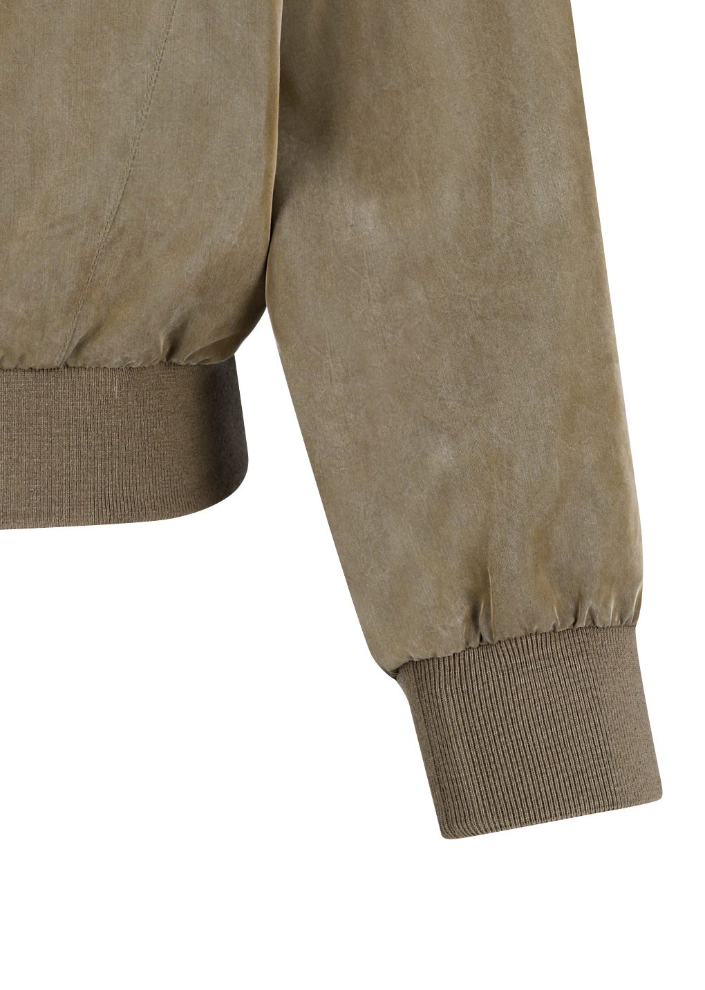 cupro ribbed pullover, khaki