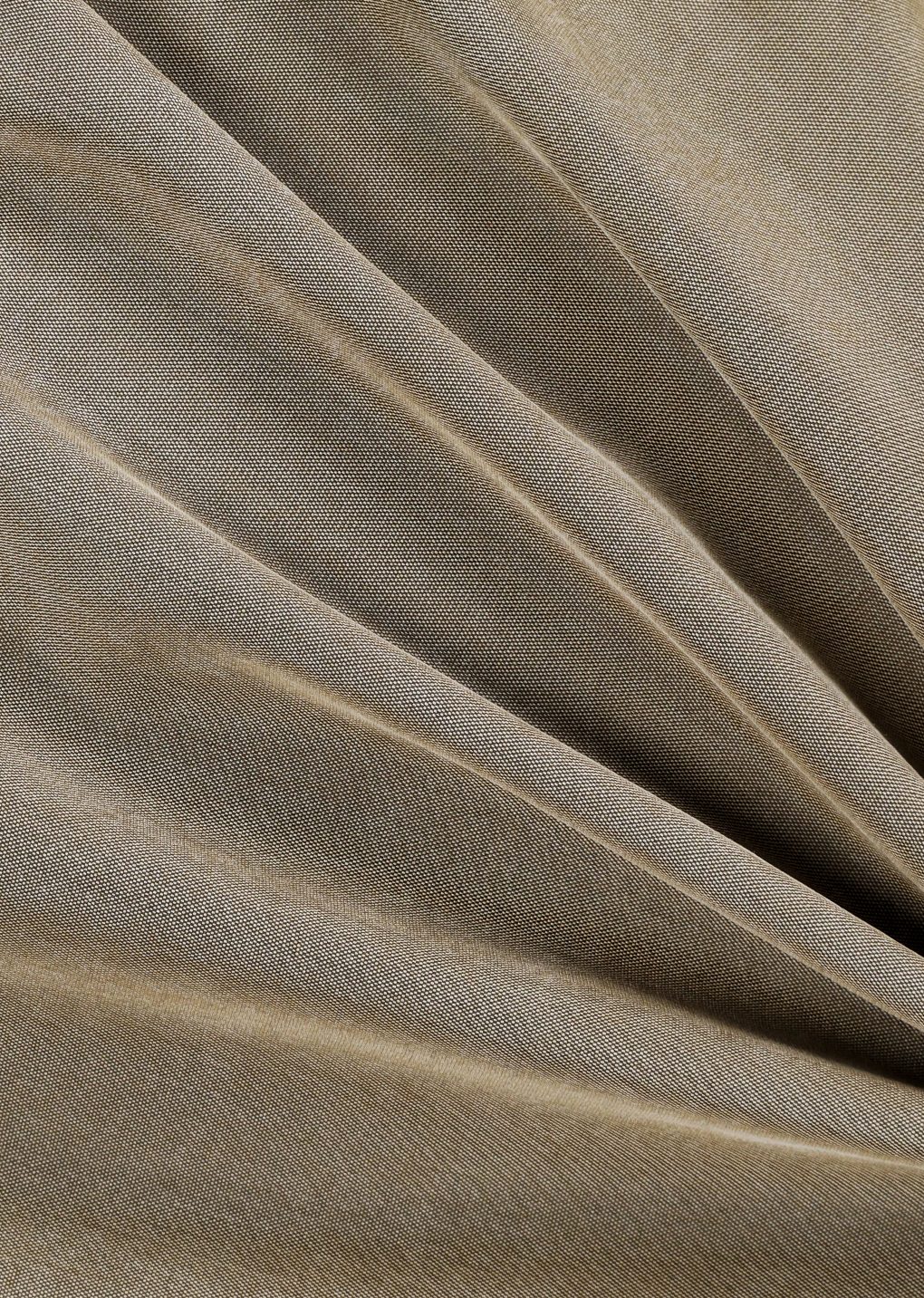 cupro ribbed pullover, khaki