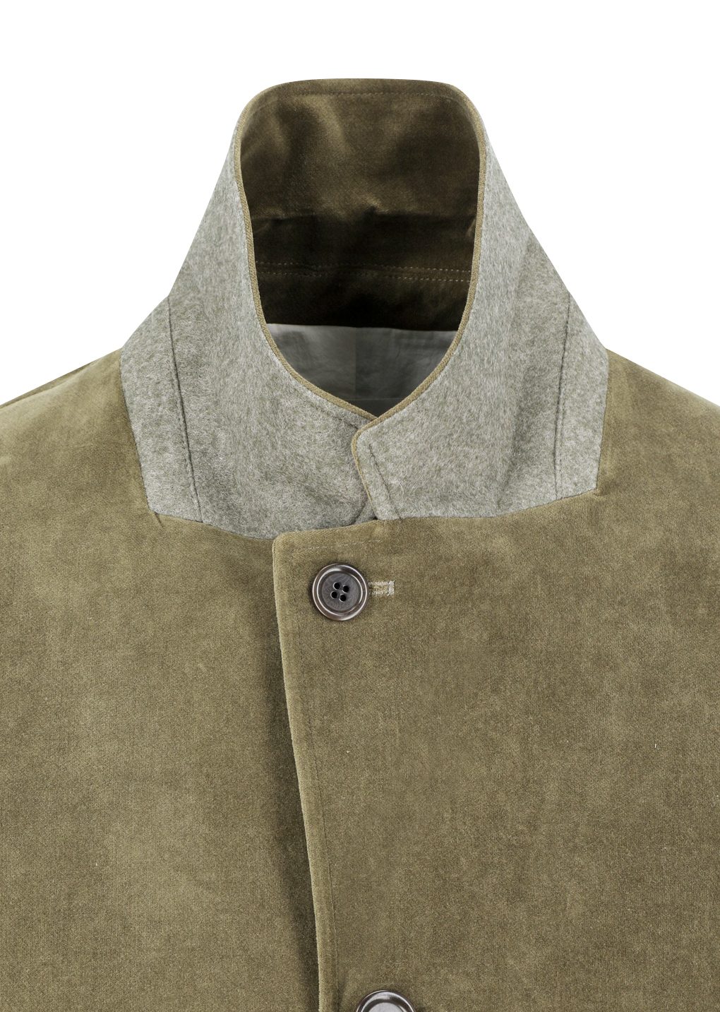 velvet oversized jacket, khaki