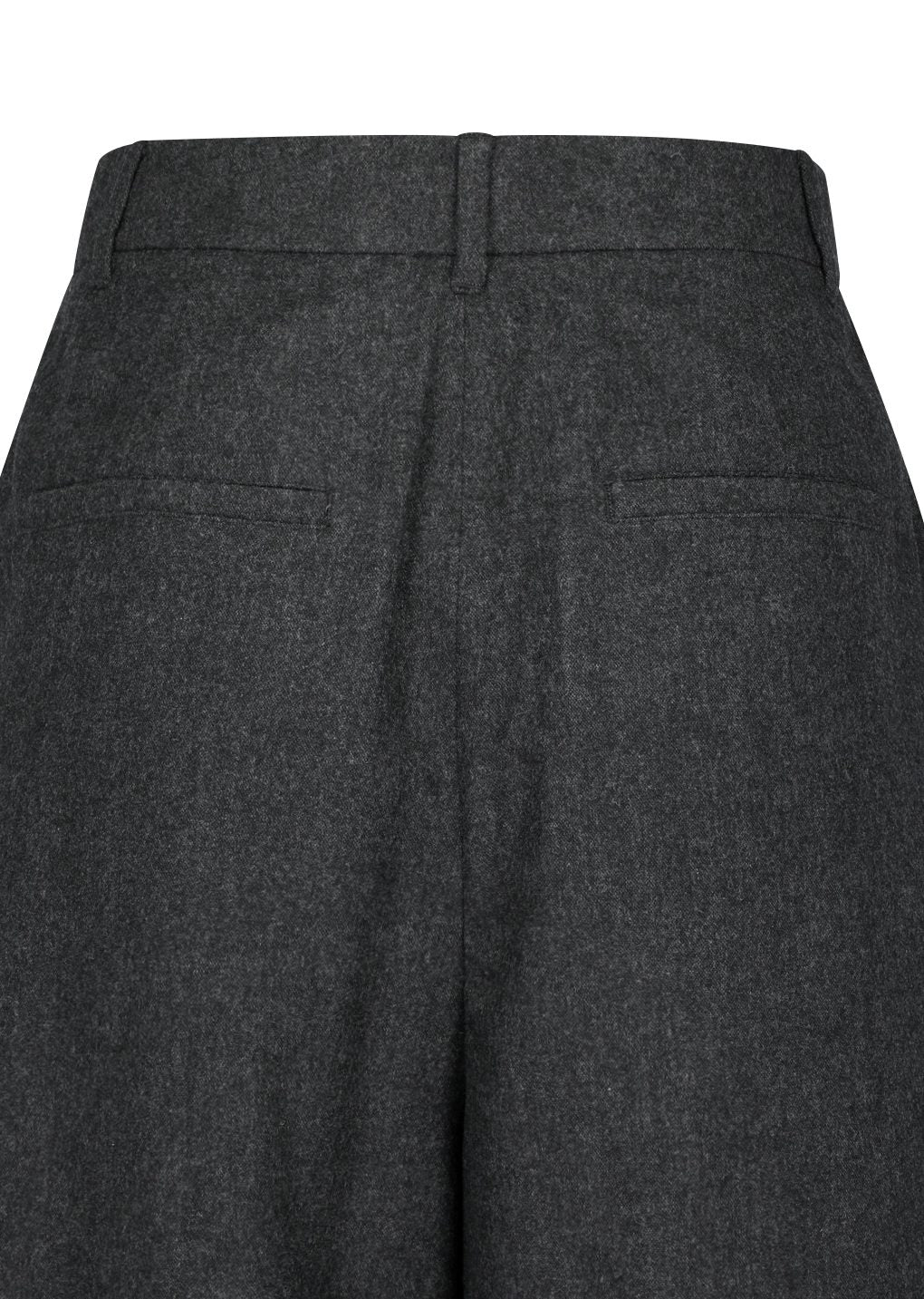 men's wool shirring pants, charcoal
