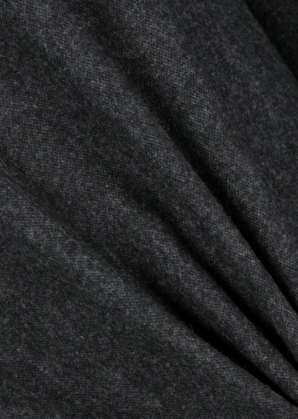 men's wool shirring pants, charcoal