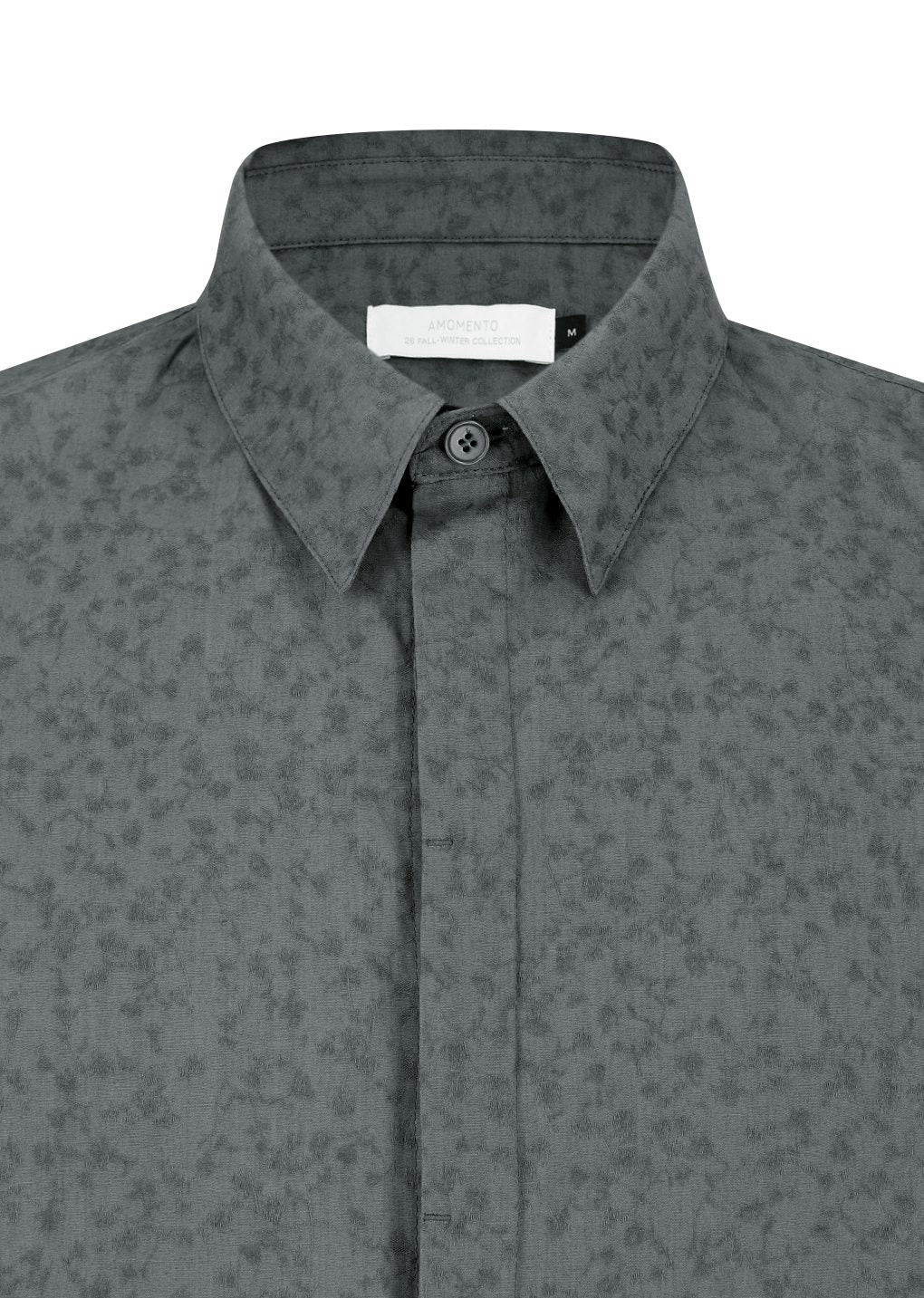 floral basic shirt, grey