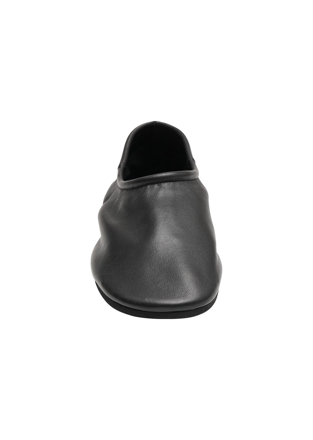 men's lambskin slip on loafer, black