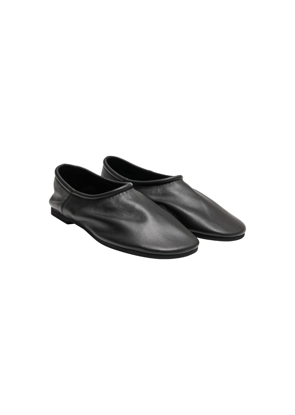 men's lambskin slip on loafer, black