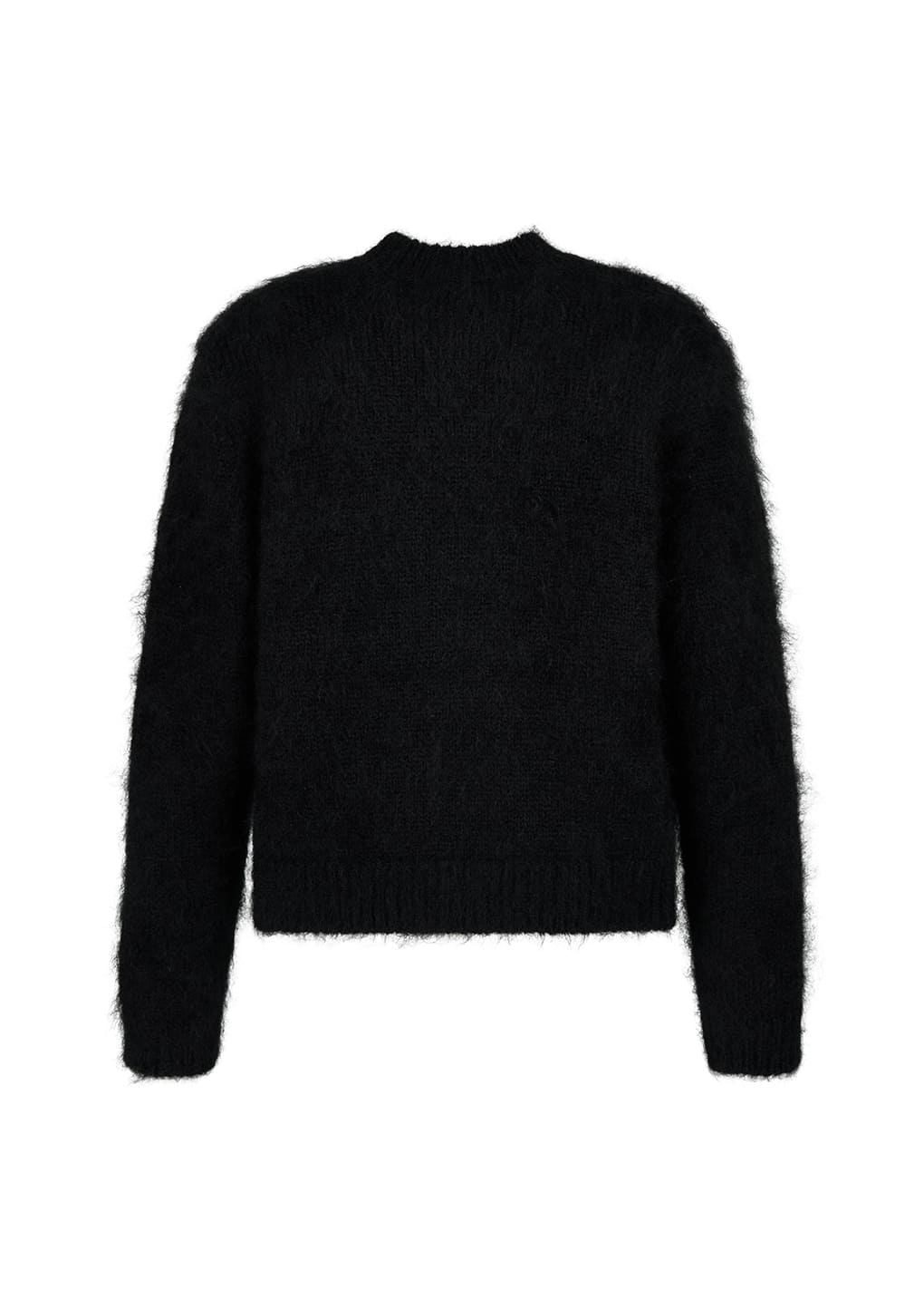 men's mohair bulky cardigan, black