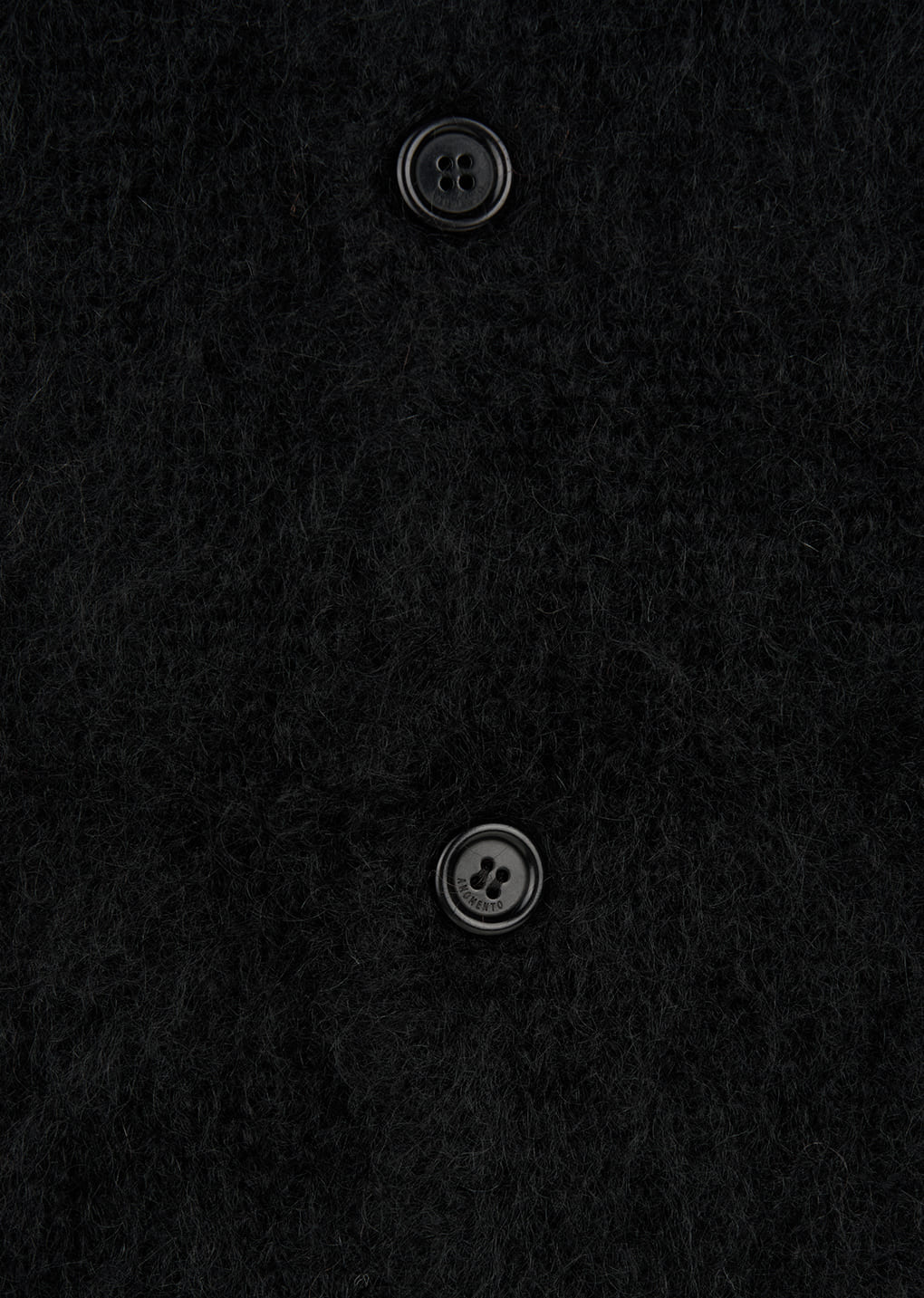men's mohair bulky cardigan, black