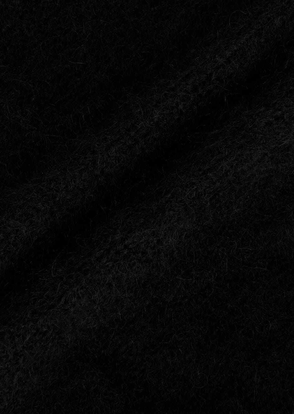 men's mohair bulky cardigan, black