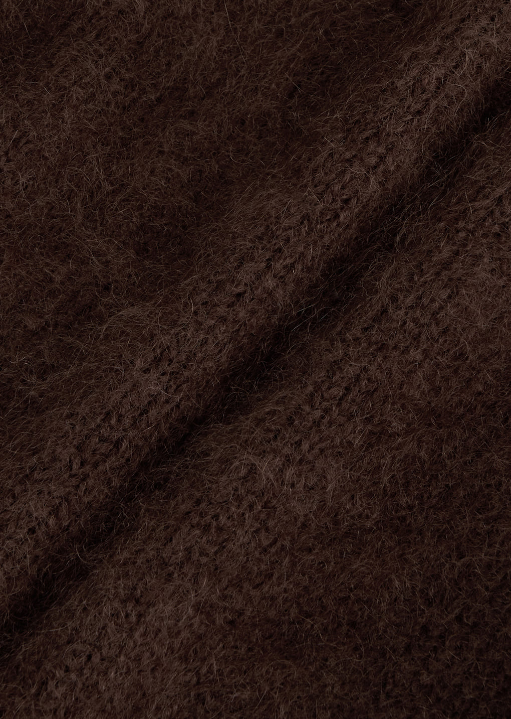 men's mohair bulky cardigan, brown