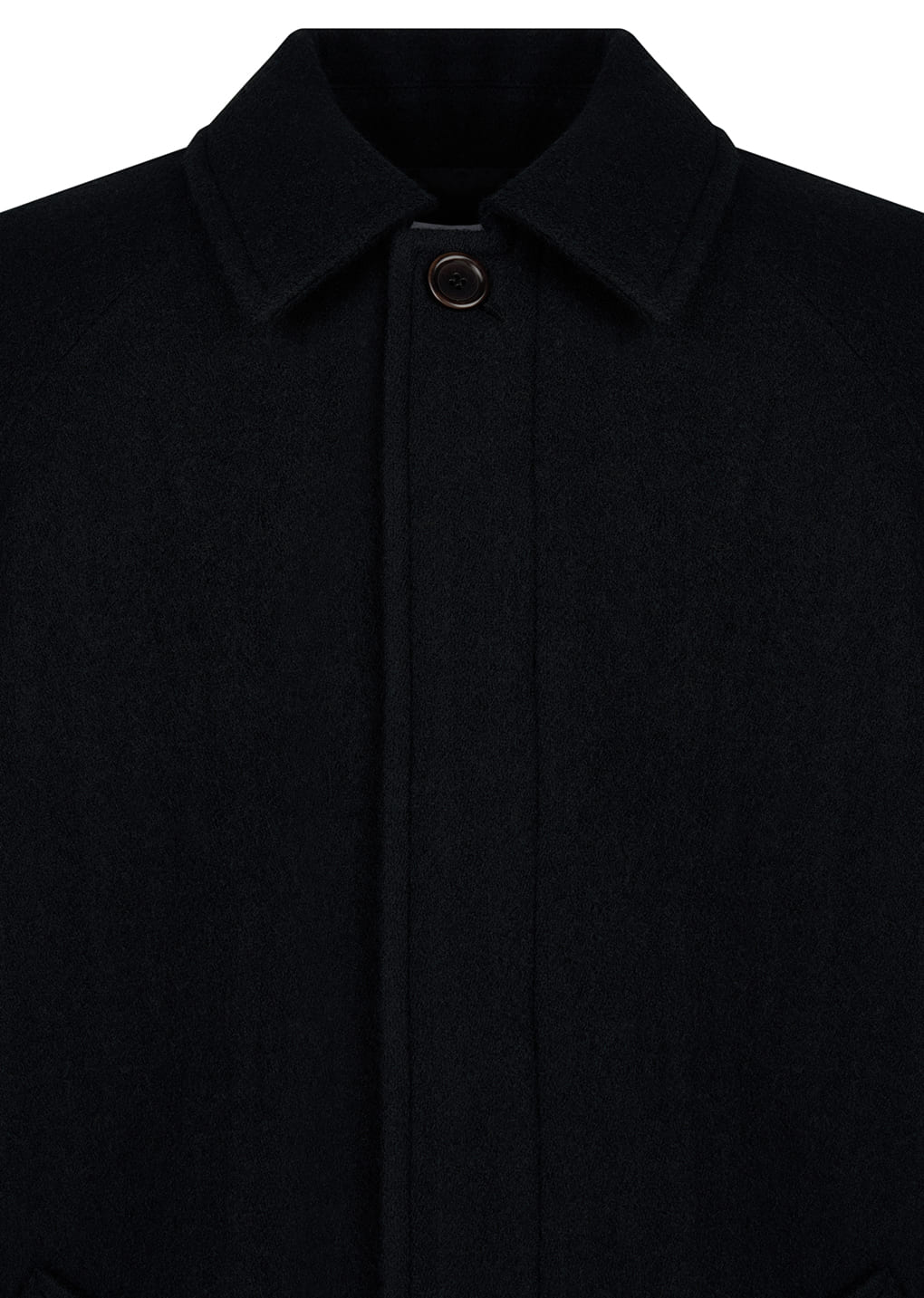belted mid coat, black