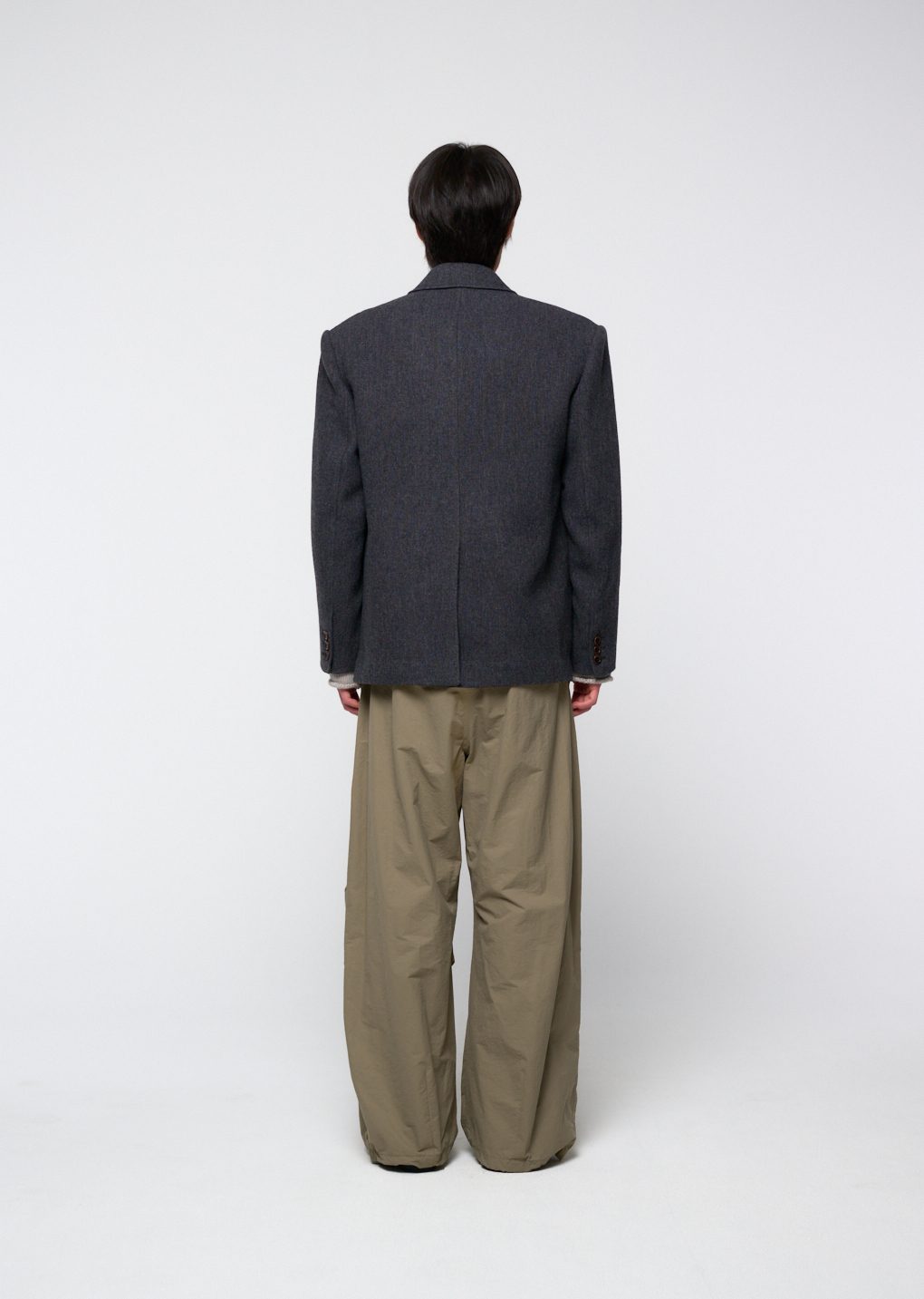 wool oversized jacket, charcoal