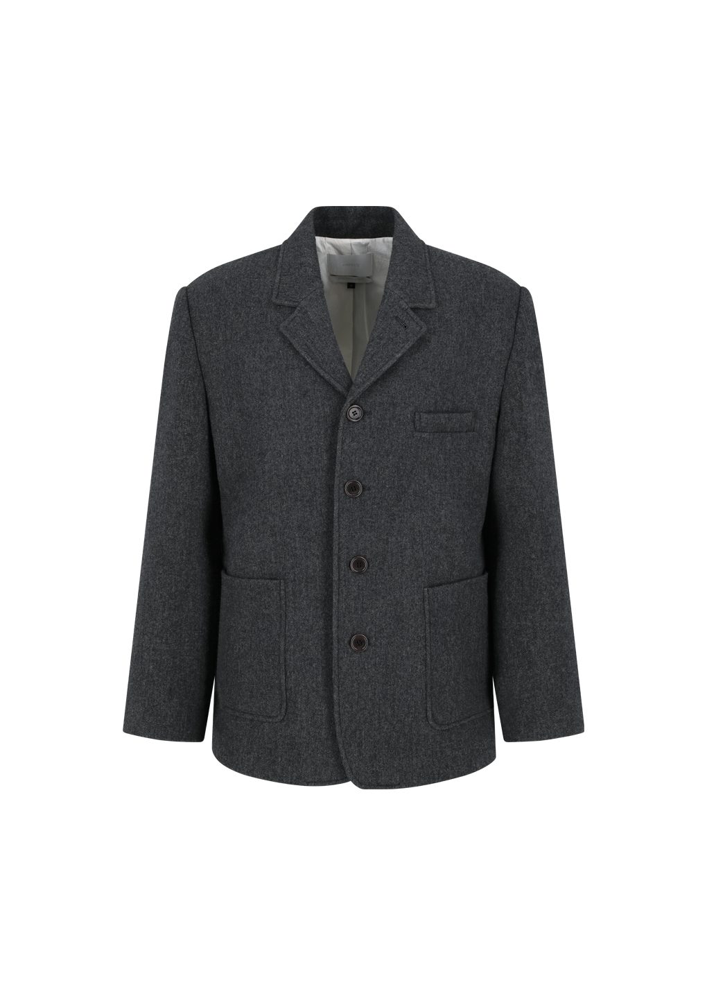 wool oversized jacket, charcoal