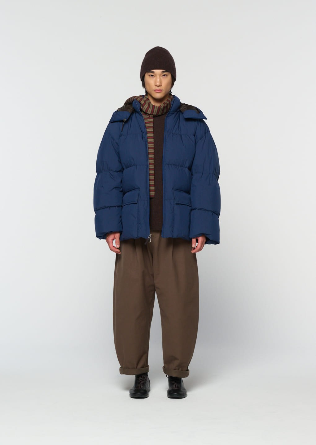mid down puffer, blue