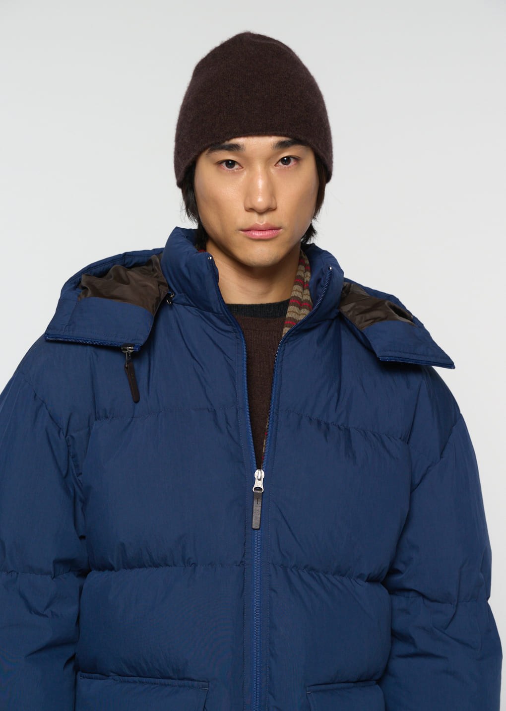 mid down puffer, blue