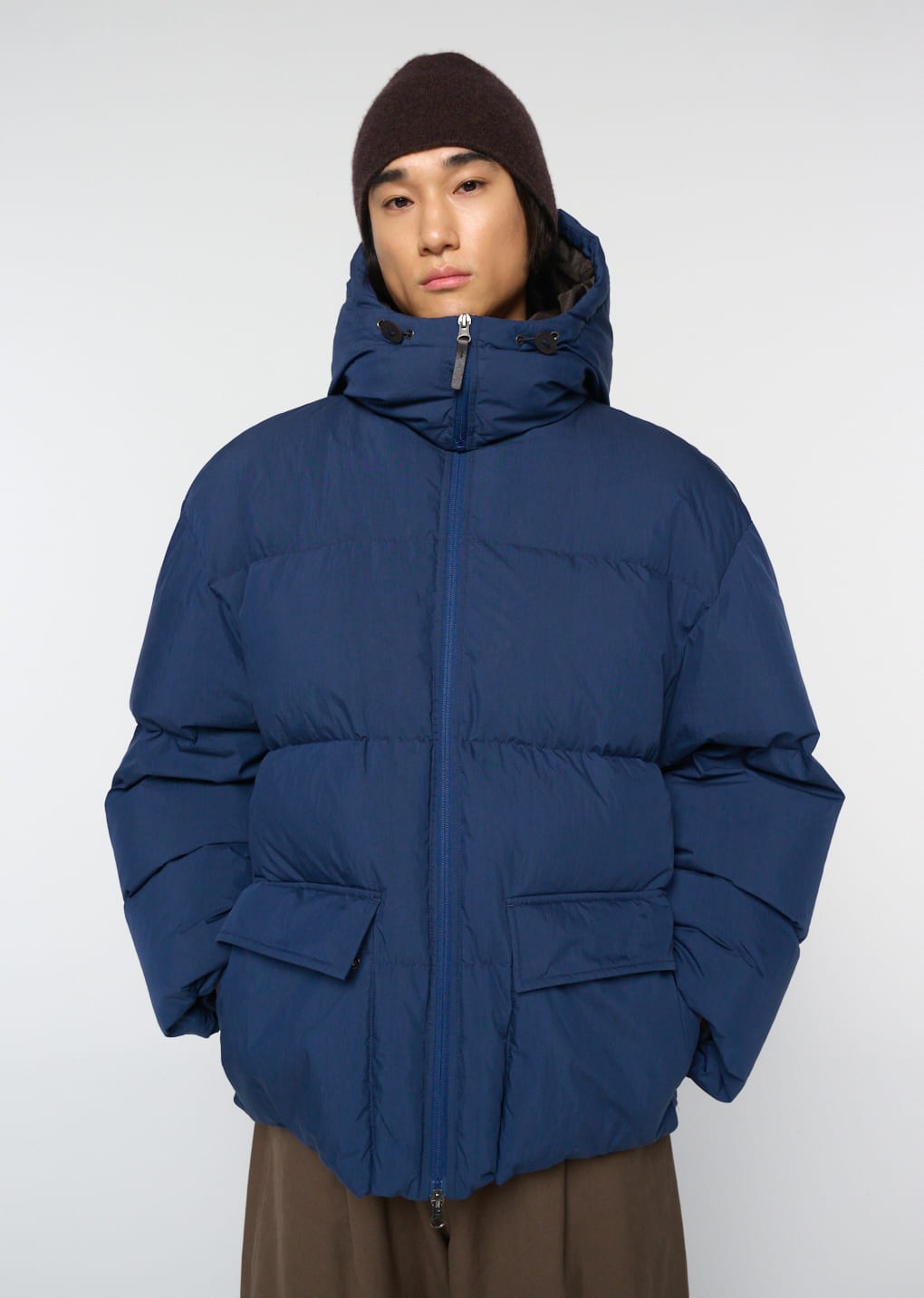 mid down puffer, blue