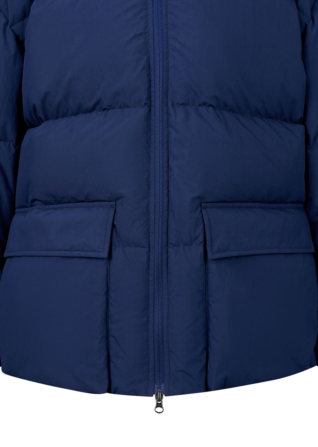 mid down puffer, blue