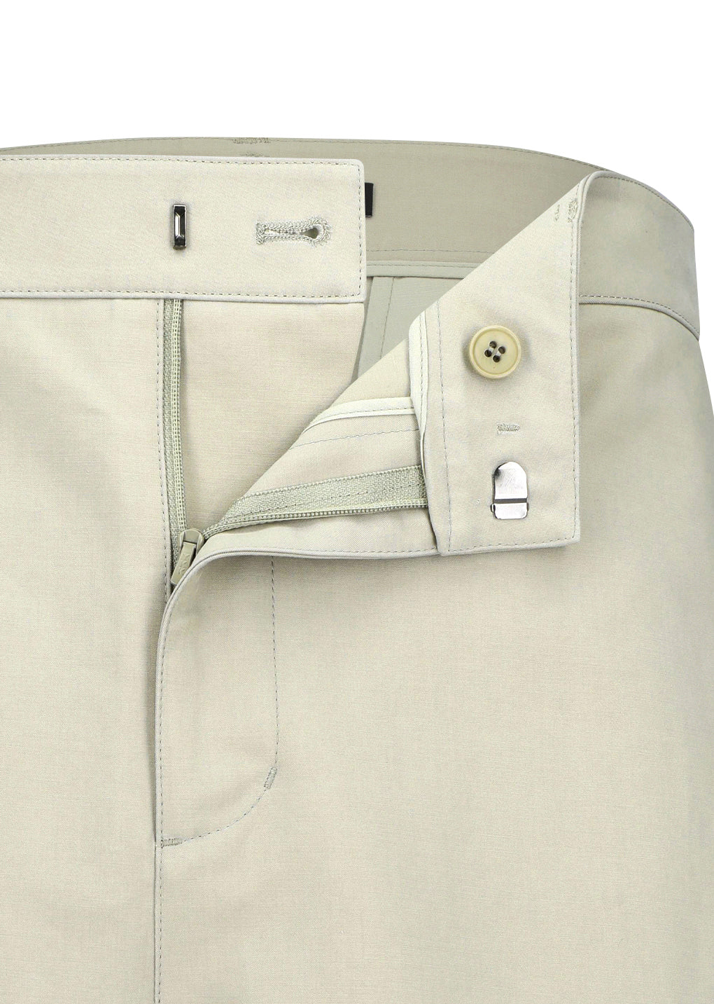 men's curved long pants, beige