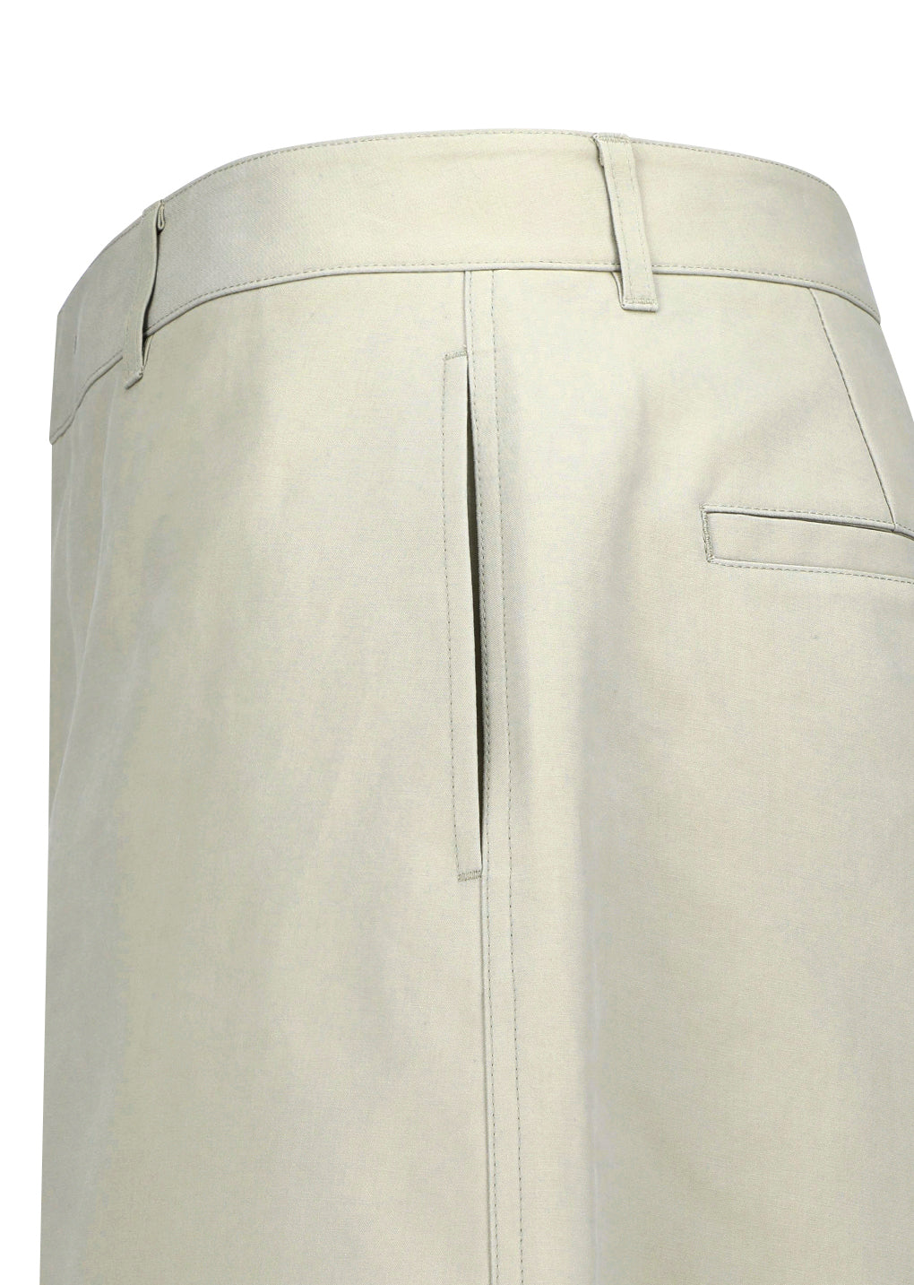 men's curved long pants, beige