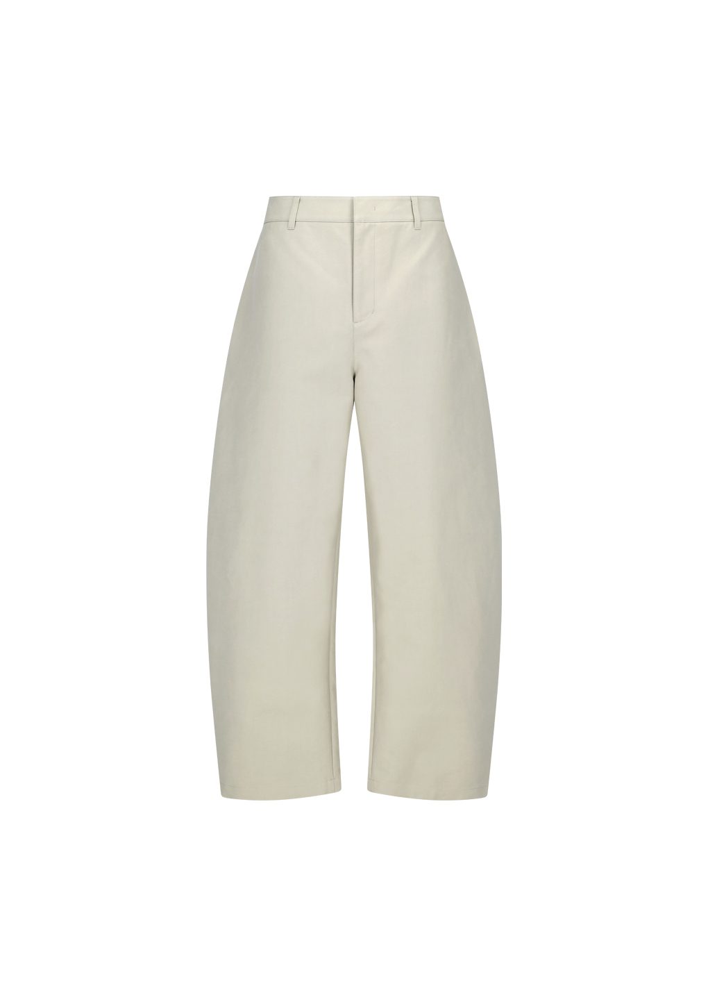 men's curved long pants, beige
