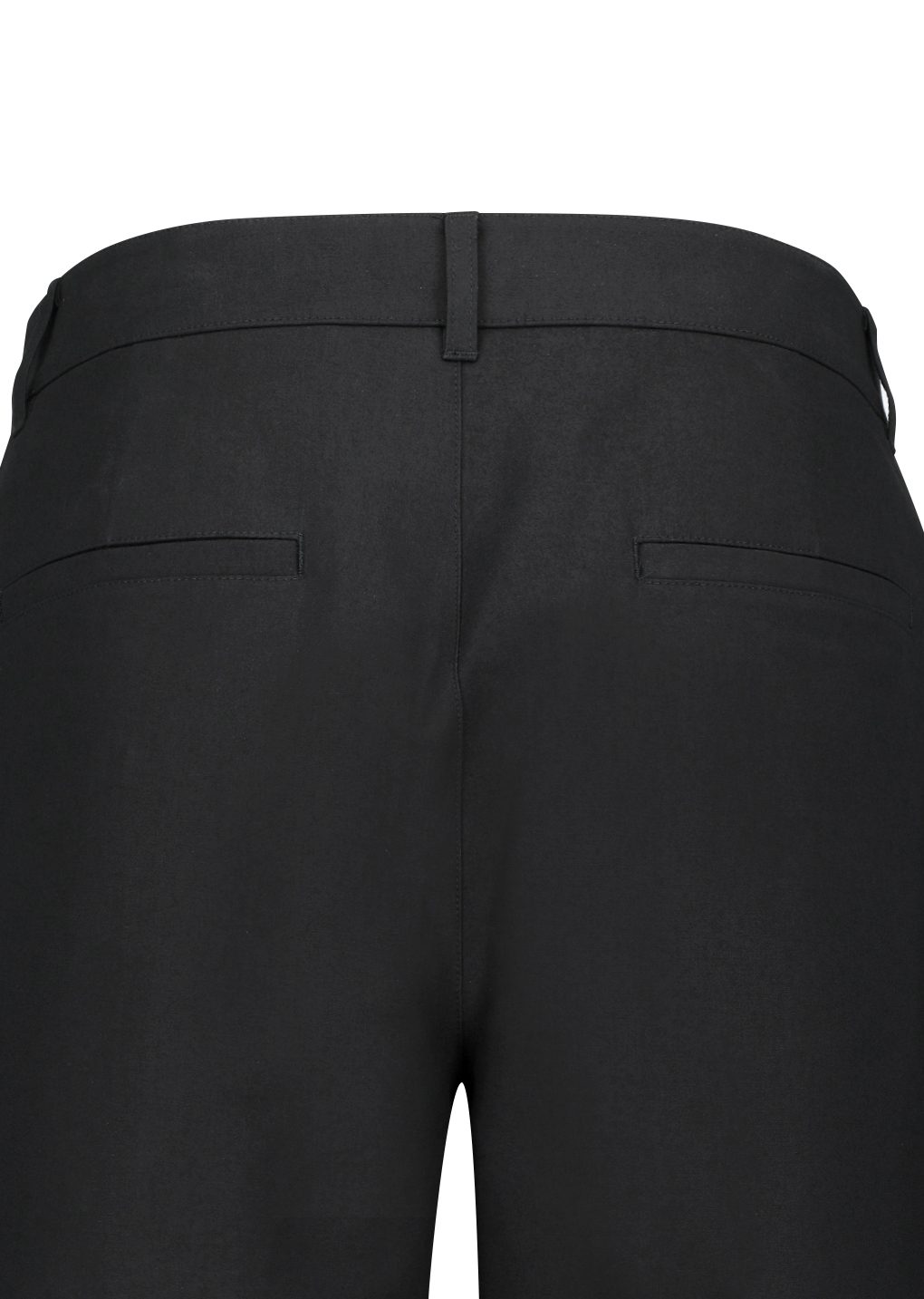 men's curved long pants, black